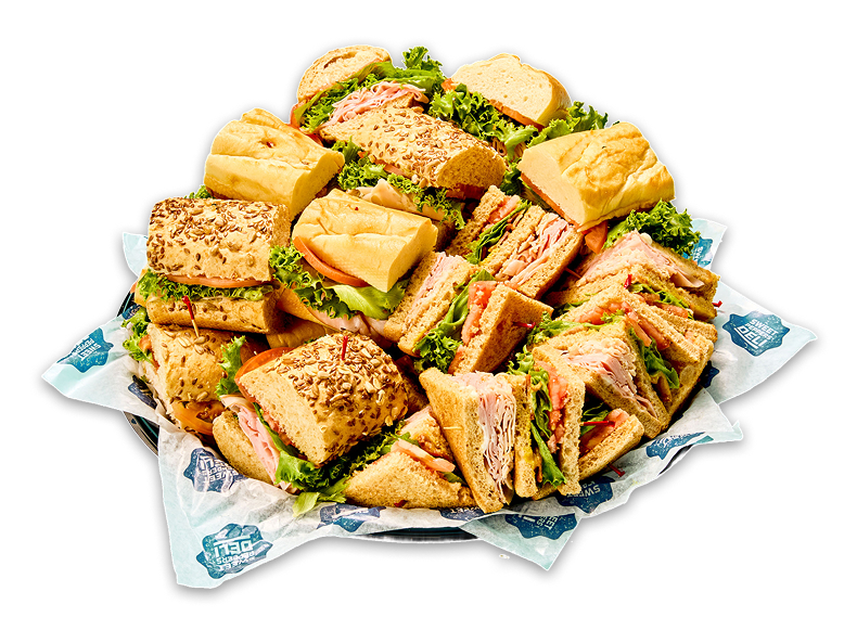 platter of delicious sandwiches
